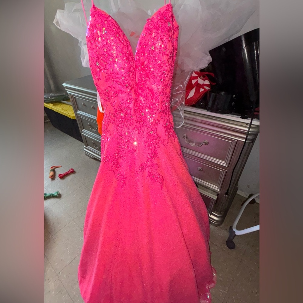 Rachel Allen Pink Prom dress